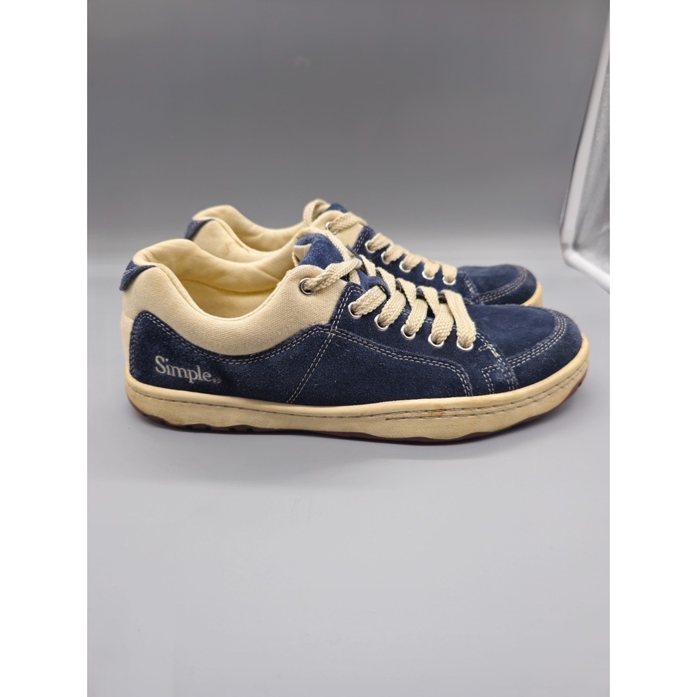 SIMPLE brand - Original Skater SneakerS hoes Retro  Men Sz 10M Style Blue Suede